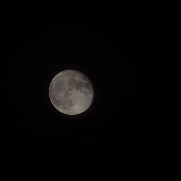 夜空に満月 暗い夜の間に空に偉大なスーパームーン — ストック写真