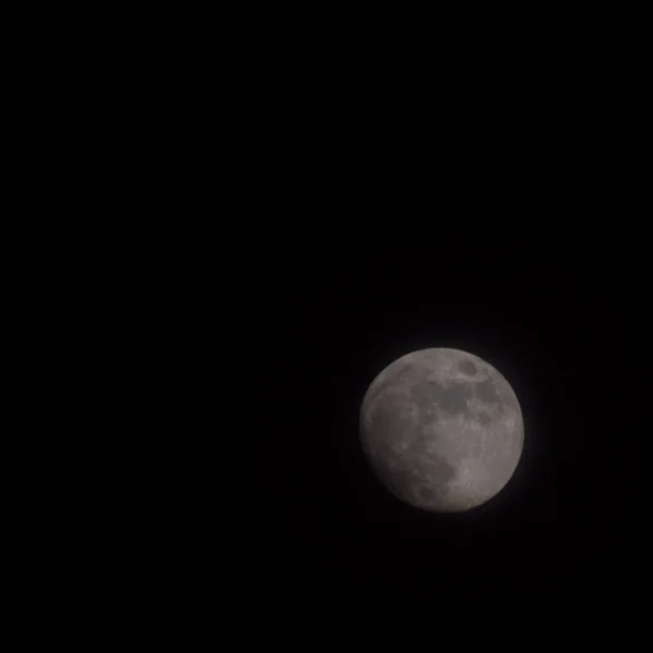 Lua Cheia Céu Noturno Grande Super Lua Céu Durante Noite — Fotografia de Stock