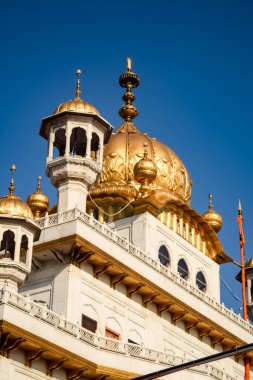 Altın Tapınak içindeki mimari detaylarının görüntüsü - Amritsar 'daki Harmandir Sahib, Punjab, Hindistan' daki ünlü Hint sih simgesi, Altın Tapınak, Amritsar, Hindistan 'daki Sihlerin ana mabedi