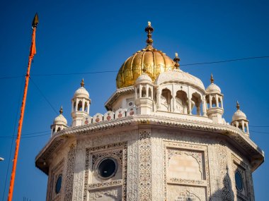 Altın Tapınak içindeki mimari detaylarının görüntüsü - Amritsar 'daki Harmandir Sahib, Punjab, Hindistan' daki ünlü Hint sih simgesi, Altın Tapınak, Amritsar, Hindistan 'daki Sihlerin ana mabedi