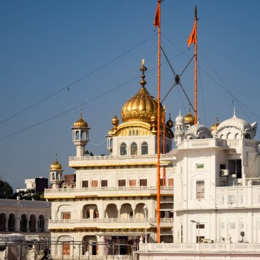 Altın Tapınak içindeki mimari detaylarının görüntüsü - Amritsar 'daki Harmandir Sahib, Punjab, Hindistan' daki ünlü Hint sih simgesi, Altın Tapınak, Amritsar, Hindistan 'daki Sihlerin ana mabedi