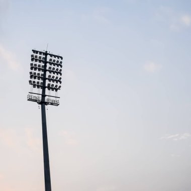 Kriket stadyumunun ışık direkleri Delhi, Hindistan, Kriket Stadyumu