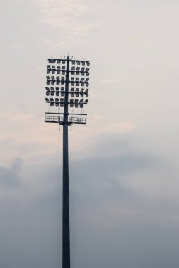Kriket stadyumunun ışık direkleri Delhi, Hindistan, Kriket Stadyumu