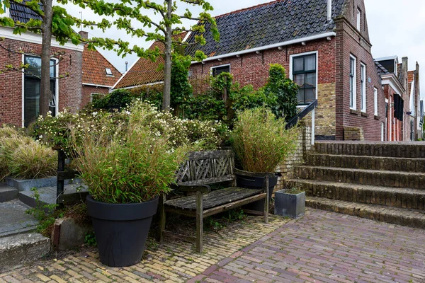 Países Bajos Hindeloopen Una Pintoresca Esquina Frente Una Casa Con —  Fotos de Stock