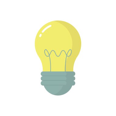 Ampul simgesi. Vektör çizimi. Web sitesi tasarımı için uygun