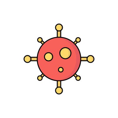 Virüs simgesi. Vektör çizimi. Web tasarımı için uygun
