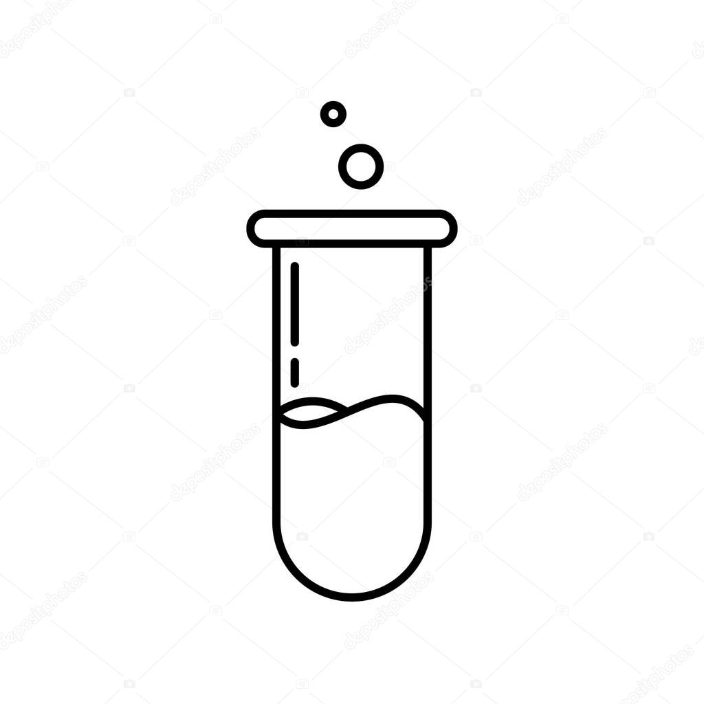 chemical tube icon. vector illustration. suitable for web design