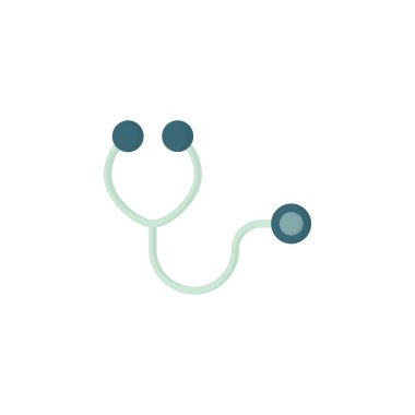 stetoskop ikonu vektör illüstrasyonu. Logo. Web tasarımı için uygun