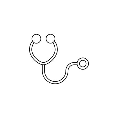 stetoskop ikonu vektör illüstrasyonu. Logo. Web tasarımı için uygun