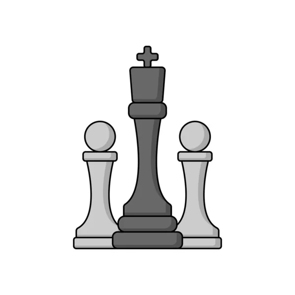 Εικονογράφηση Φορέα Εικονίδιο Σκάκι Λογότυπο Κατάλληλο Για Σχεδιασμό Ιστοσελίδων — Διανυσματικό Αρχείο