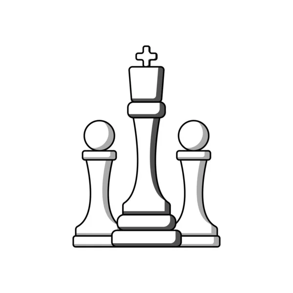 Chess Icon Vector Illustration Logo Suitable Web Design — Stock Vector
