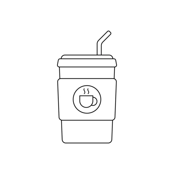 Taza Café Desechable Icono Ilustración Vectorial Logo Adecuado Para Diseño — Vector de stock