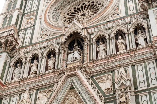 Florence Italy October 2012 Details Facade Basilica Santa Maria Del — Stock Photo, Image