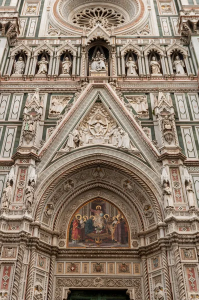 Florence Italy October 2012 Details Facade Basilica Santa Maria Del — Stock Photo, Image