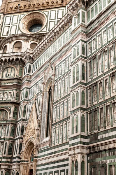 Florence Italy October 2012 Details Facade Basilica Santa Maria Del — Stock Photo, Image