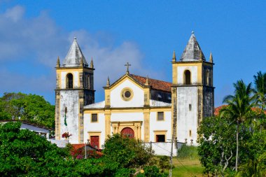 Se Katedrali, (Sao Salvador do Mundo 'nun ana kilisesi), Olinda, Recife, Pernambuco, Brezilya yakınlarındaki 15 Aralık 2013. Tarihi Olinda kasabası, dünya mirası olan UNESCO tarafından kabul ediliyor..