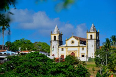 Se Katedrali, (Sao Salvador do Mundo 'nun ana kilisesi), Olinda, Recife, Pernambuco, Brezilya yakınlarındaki 15 Aralık 2013. Tarihi Olinda kasabası, dünya mirası olan UNESCO tarafından kabul ediliyor..