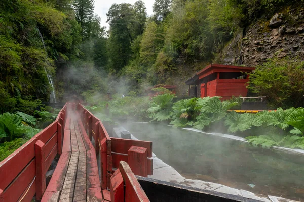 Geometricas Hot Springs Conaripe Dekat Pucon Panguipulli Los Rios Chili — Stok Foto