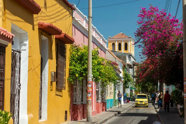 Calles Con Casas Tradicionales Colores Ciudad — Foto de Stock