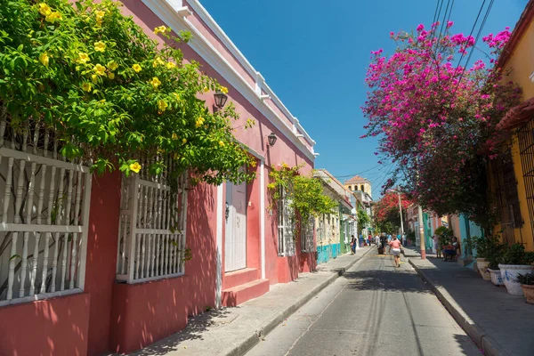 Calles Con Casas Tradicionales Colores Ciudad — Foto de Stock