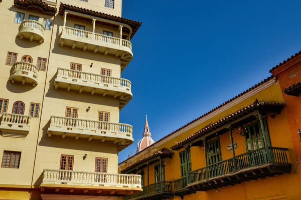 Cartagena Das Indias Bolivar Colombia Februari 2018 Gevels Van Huizen — Stockfoto