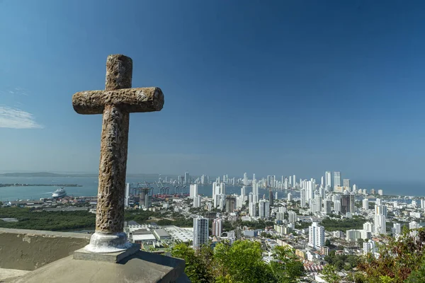 Cartagena Das Indias Bolivar Colombia Februari 2018 Uitzicht Stad Vanuit — Stockfoto