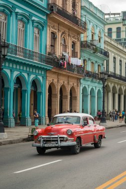 Havana's vintage cars are now one of the city's top tourist brands. clipart