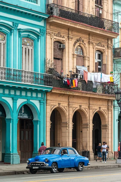 Carros Antigos Havana São Agora Uma Das Principais Marcas Turísticas — Fotografia de Stock