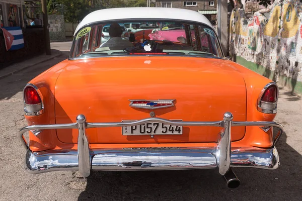 Carros Antigos Havana São Agora Uma Das Principais Marcas Turísticas — Fotografia de Stock