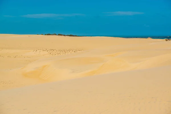 Belle Dune Sono Principale Attrazione Turistica Questa Piccola Città Sulla — Foto Stock