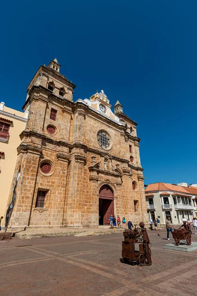 Igreja San Pedro Claver Cartagena Colômbia Fevereiro 2018 — Fotografia de Stock