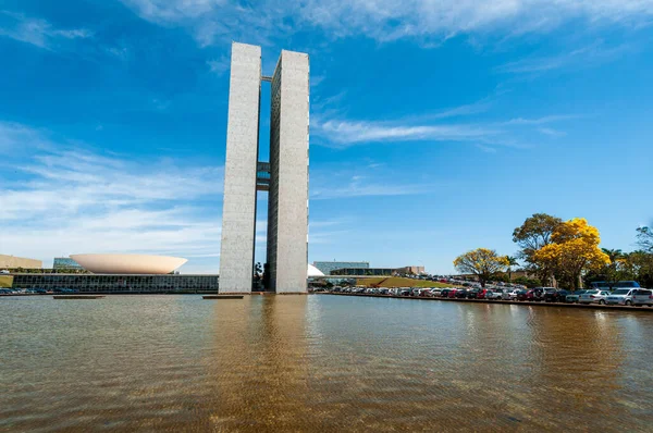 Congreso Nacional Día Soleado Brasilia Brasil Agosto 2008 — Foto de Stock