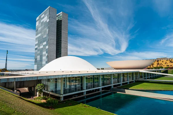 Congreso Nacional Día Soleado Brasilia Brasil Agosto 2008 — Foto de Stock