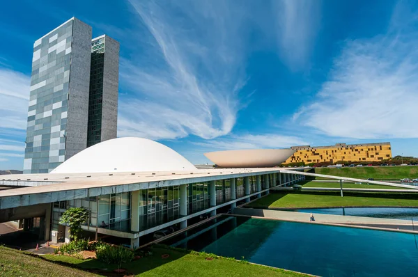 Congreso Nacional Día Soleado Brasilia Brasil Agosto 2008 — Foto de Stock