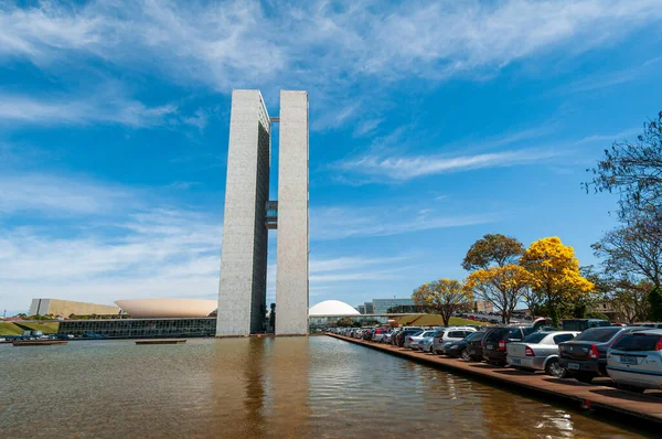 Congreso Nacional Día Soleado Brasilia Brasil Agosto 2008 — Foto de Stock