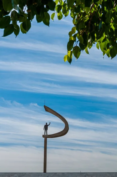 Памятник Президенту Юселино Кубичеку Мемориала Воздвигнутого Честь Августа 2008 Года — стоковое фото