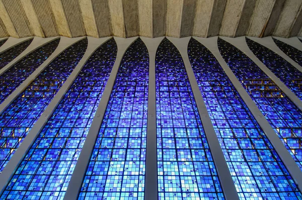 Brasilia Brazil August 2008 Dom Bosco Church Sanctuary Its Blue — Stock Photo, Image