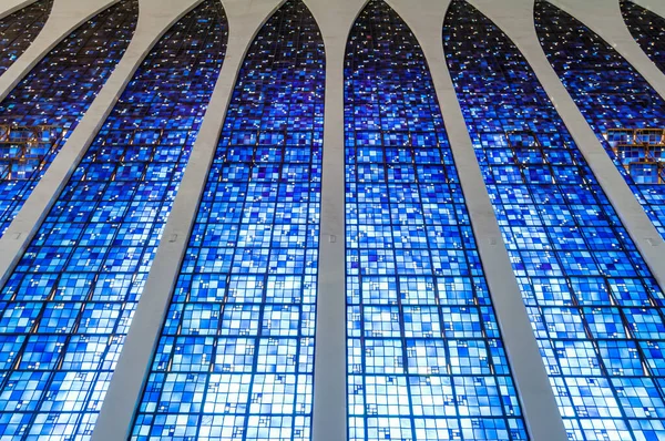 Brasilia Brazil August 2008 Dom Bosco Church Sanctuary Its Blue — Stock Photo, Image
