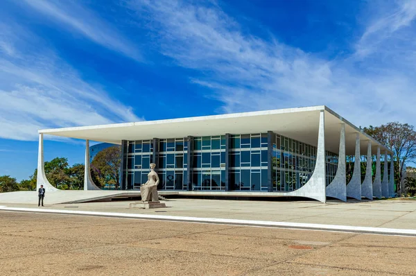 Corte Suprema Federal Brasilia Brasil Agosto 2008 Estatua Justicia — Foto de Stock