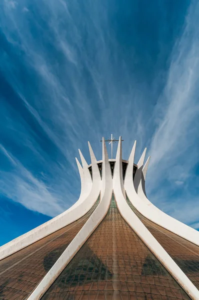 Metropolitan Cathedral Brasilia Brasilien Den Augusti 2008 Det Var Brasiliens — Stockfoto