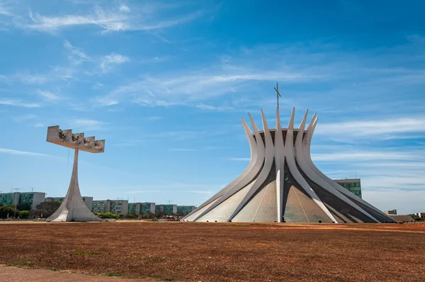 Katedra Metropolitalna Brazylia Brazylia Sierpnia 2008 Roku Był Pierwszy Pomnik — Zdjęcie stockowe