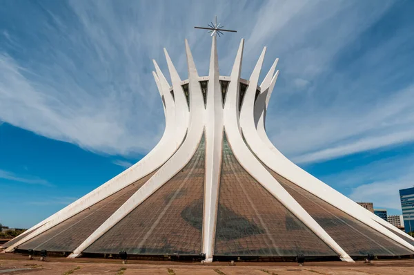 Cattedrale Metropolitana Brasilia Brasile Agosto 2008 Primo Monumento Costruito Brasilia — Foto Stock