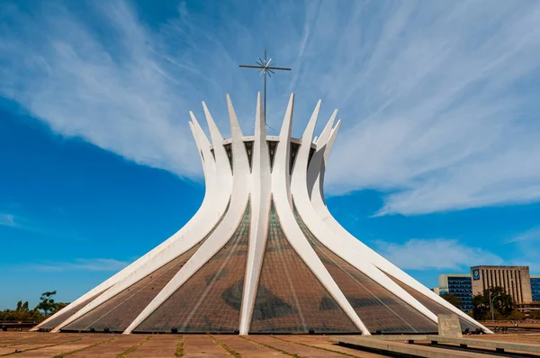 Cattedrale Metropolitana Brasilia Brasile Agosto 2008 Primo Monumento Costruito Brasilia — Foto Stock