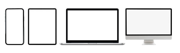 Device Simple Trendy Set on White Background