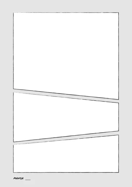 Modèle de bande dessinée Manga Storyboard Layout Gris — Image vectorielle