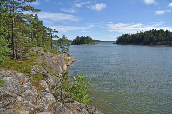 Veduta Della Costa Del Golfo Finlandia Dall Isola Linlo — Foto Stock