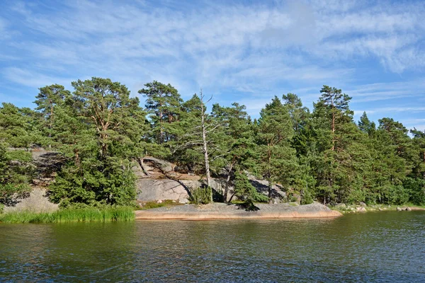 Pantai Indah Pulau Linlo Selatan Finlandia — Stok Foto