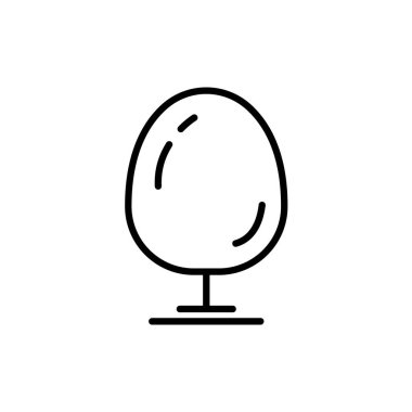 Beyaz arkaplanda çizgi ağacı simgesi izole edildi. Minimalist taslak tarzı. Vektör illüstrasyonu.