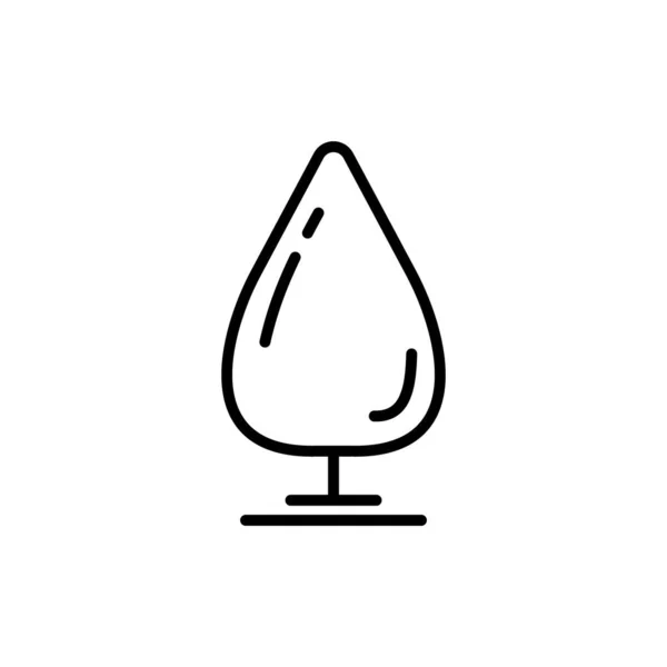 Linienbaum Symbol Isoliert Auf Weißem Hintergrund Minimalistischer Umrissstil Vektorillustration — Stockvektor