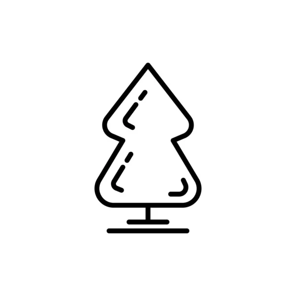 Linienbaum Symbol Isoliert Auf Weißem Hintergrund Minimalistischer Umrissstil Vektorillustration — Stockvektor
